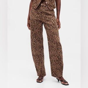 Women's High Rise Leopard Print Jeans